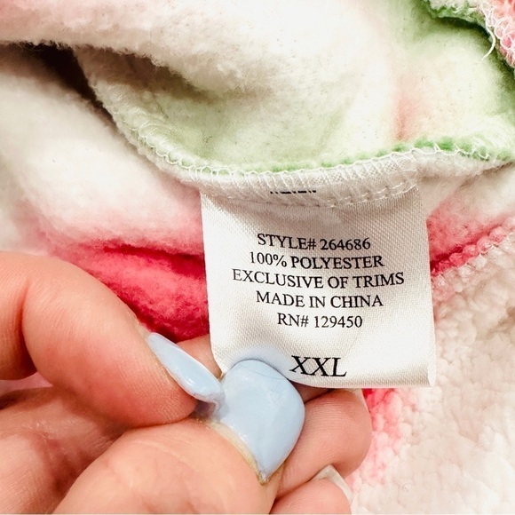 Rockin’ Around Holiday Vibes Fleece Sherpa Christmas Crewneck Sweatshirt - Picture 6 of 7